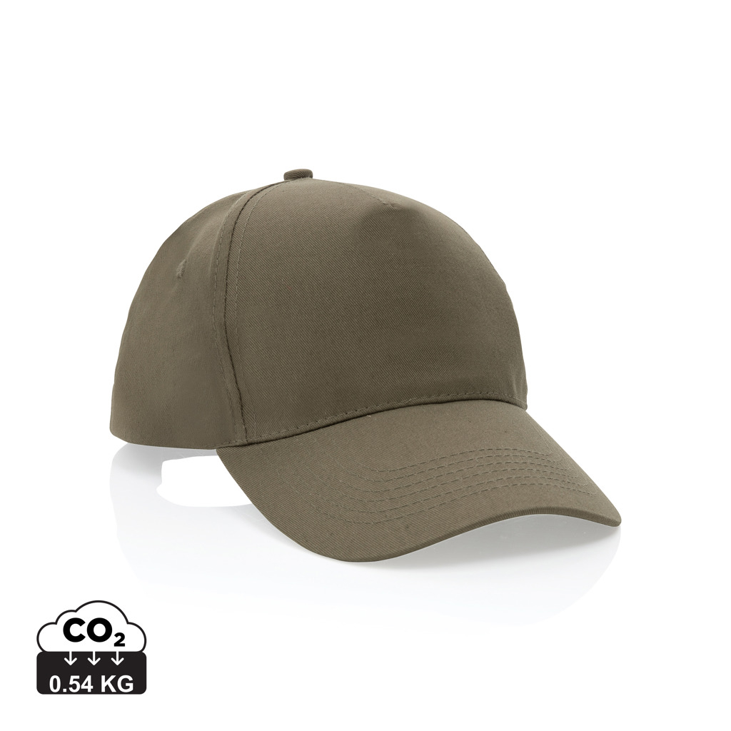 Casquette à personnaliser coton recyclé 5 pans Impact AWARE™ Vert 